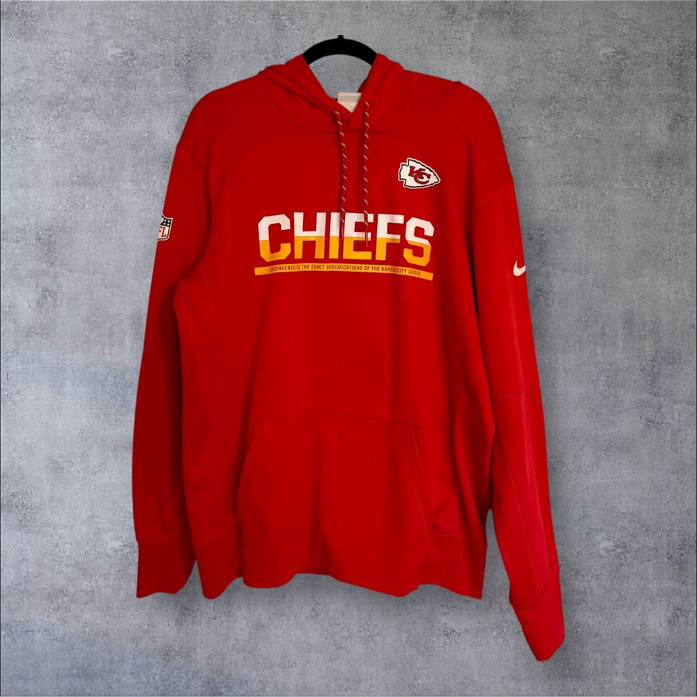 Kansas City Chiefs Nike NFL Club Fleece Pullover Hoodie Red Mens Size Large